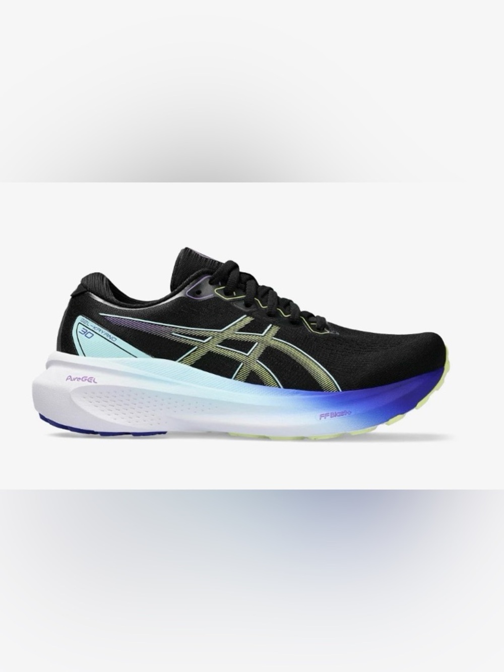 ASICS Gel Kayano 30 Women's Black/Blue Athletic Shoes - 8
